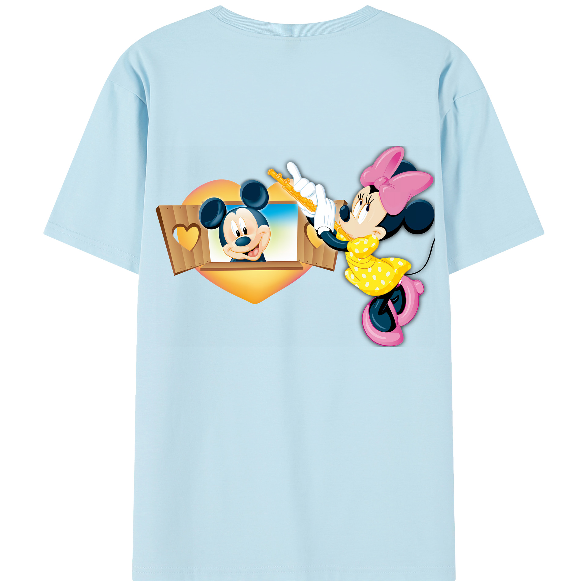 （画像用） ミッキーマウス Mickey Mouse 綿100％半袖Tシャツ（背面プリント）